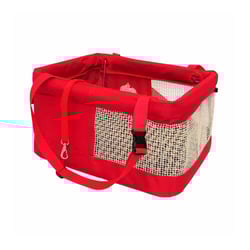 Bolsa De Transporte São Pet Safety Vermelha Para Cães E Gatos Até 10Kg - 1 Unidade