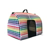 Bolsa Transporte I Love Pet Pied De Poule Arco-Íris Para Cães E Gatos - Tamanho M