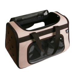 Bolsa Transporte Saks Cães E Gatos Bege Marrom - 1 Unidade