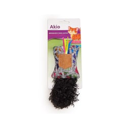 Brinquedo Akio Blocky Meow Furrry Worm Para Gatos - 1 Unidade