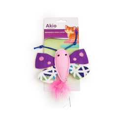 Brinquedo Akio Borboleta De Feltro Para Gatos - 1 Unidade