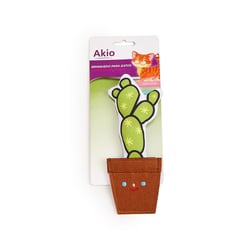 Brinquedo Akio Cacto Vaso Marrom Para Gatos - 1 Unidade