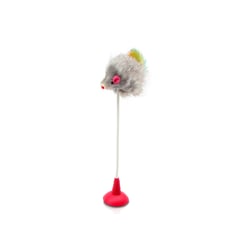 Brinquedo American Pets Ratinho Com Penas E Fixador Para Gatos