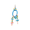Brinquedo Argola Kakatoo Bica Pedra Para Pássaros - Cores Sortidas - 1 Unidade - Tamanho P
