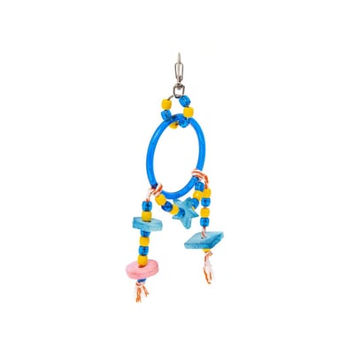 Brinquedo Argola Kakatoo Bica Pedra Para Pássaros - Cores Sortidas - 1 Unidade - Tamanho P