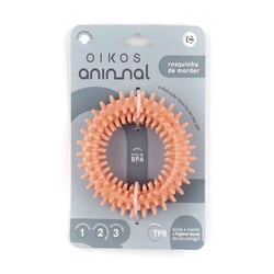 Brinquedo Argola Texturizada Oikos Rosa Para Cães - 1 Unidade