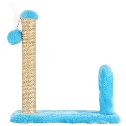 Brinquedo Arranhador Divert Cat Retangular Com Arco Azul Para Gatos
