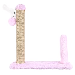 Brinquedo Arranhador Divert Cat Retangular Com Arco Rosa Para Gatos