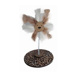 Brinquedo Arranhador Hello Pet Leão Com Penas Para Gatos