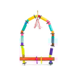 Brinquedo Balanço Colorido Passaritos Toy Para Pássaros - Tamanho G