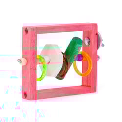 Brinquedo Bica Pedra Ábaco Kakatoo Para Pássaros - Cores Sortidas - 1 Unidade