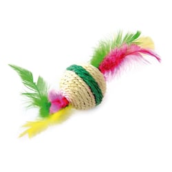 Brinquedo Bola Com Pena Napi Para Gatos - 1 Unidade