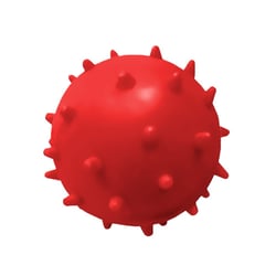Brinquedo Bola De Borracha Mamona Vermelho Para Cães Furacão Pet - 1 Unidade