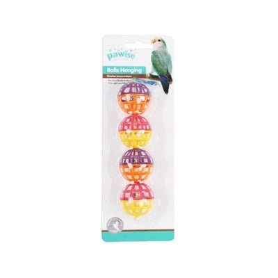 Brinquedo Bolinhas Suspensas Pawise Para Pássaros - Cores Sortidas - 1 Unidade