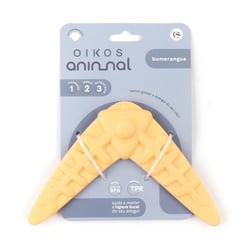 Brinquedo Bumerangue Oikos Amarelo Para Cães E Gatos - 1 Unidade