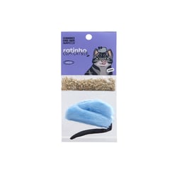 Brinquedo Cansei De Ser Gato Ratinho Com Catnip Azul - 1 Unidade