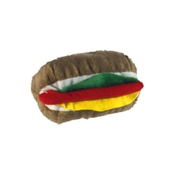Brinquedo Chalesco Pelúcia Hambúrguer Colorido Para Cães - 1 Unidade