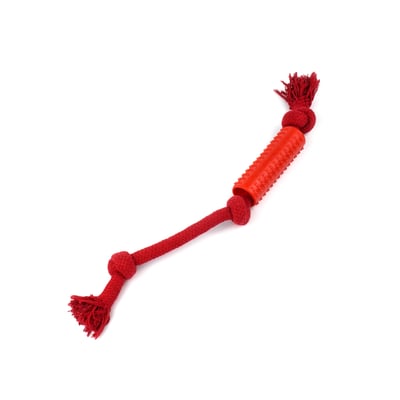 Brinquedo Cilindro De Corda Spike Vermelho Para Cães