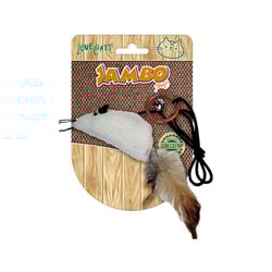 Brinquedo Com Catnip Jambo Natural Rato Bege Para Gatos - 1 Unidade