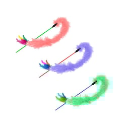 Brinquedo Com Plumas Napi Para Gatos - Cores Sortidas - 1 Unidade
