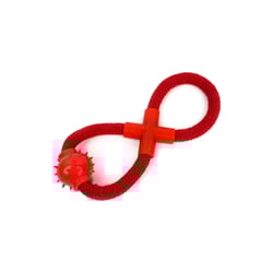 Brinquedo Corda Infinity Spike Com Bola Vermelha Para Cães