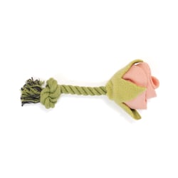 Brinquedo De Pelúcia Oikos Flor Com Corda Para Cães - 1 Unidade