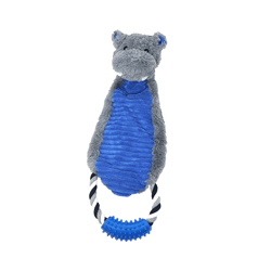 Brinquedo De Pelúcia Western Hipopótamo Com Puxador Para Cachorros - 1 Unidade