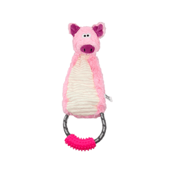 Brinquedo Pelúcia Western Pet Porco Com Puxador Para Cachorros - 1 Unidade