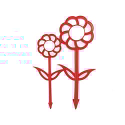 Brinquedo Decorativo Flor Vermelha Para Jardins
