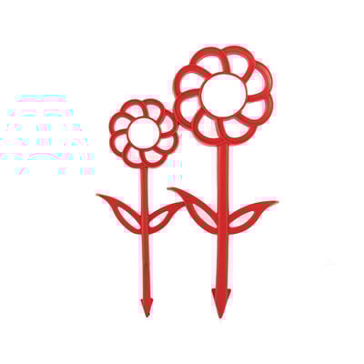 Brinquedo Decorativo Flor Vermelha Para Jardins