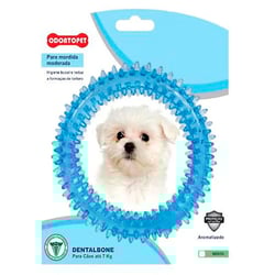 Brinquedo Dental Odontopet Para Cães Até 7Kg - Argola Azul