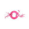 Brinquedo Anel De Borracha Furacão Pet Rosa Com Corda Tamanho G Para Cachorros