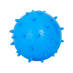 Brinquedo Furacão Pet Bola De Borracha Maciça Mamona Azul Para Cães - Tamanho M