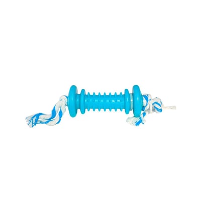 Brinquedo Furacão Pet Halteres De Borracha E Corda Para Cães - 1 Unidade