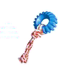 Brinquedo Furacão Pet Pneu Rally Especial Com Corda Azul Para Cães - 1 Unidade