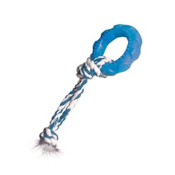 Brinquedo Furacão Pet Pneu Slick Com Corda Azul Para Cães - 1 Unidade
