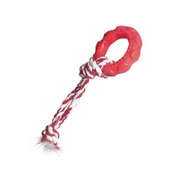 Brinquedo Furacão Pet Pneu Slick Com Corda Vermelho Para Cães - 1 Unidade