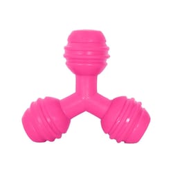 Brinquedo Furacão Pet Triângulo De Borracha Rosa Para Cães - Tamanho M