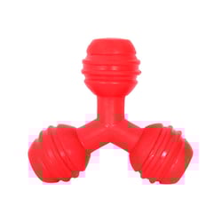 Brinquedo Furacão Pet Triângulo De Borracha Vermelho Para Cães - Tamanho M