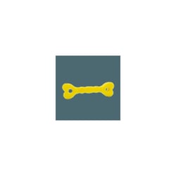 Brinquedo Halteres Coração Lcm Amarelo P Para Cachorros