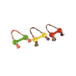 Brinquedo Halteres Vazado Com Corda Art Injet Para Cães - 1 Unidade - Tamanho P