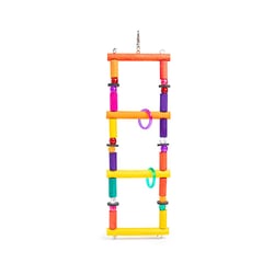 Brinquedo Interativo Escada Argola - Passaritos Toys Para Pássaros - Tamanho G