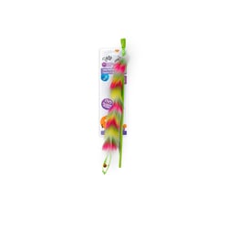 Brinquedo Interativo Fluffyball Wand Afp Rosa E Verde Para Gatos