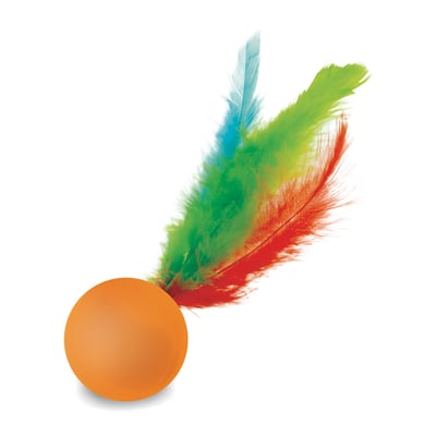 Brinquedo Interativo Líder Bola Com Penas Para Gatos - Cores Sortidas