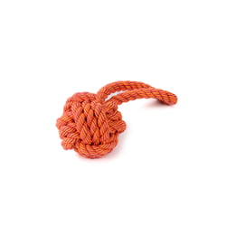 Brinquedo Interativo Spike Bola De Corda Laranja Para Cachorros