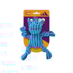 Brinquedo Jambo Mini Knot Hippo Azul Para Cães - 1 Unidade