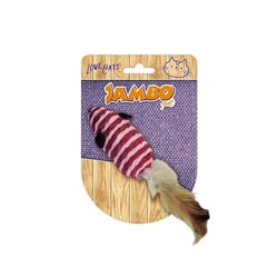 Brinquedo Jambo Rato Com Pena Para Gatos - 1 Unidade