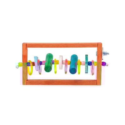 Brinquedo Kakatoo Bica Pedra Ábaco Para Pássaros - Cores Sortidas - 1 Unidade