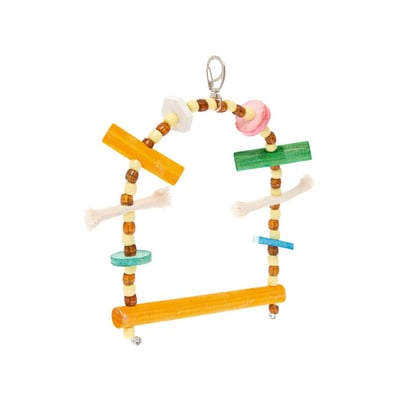 Brinquedo Kakatoo Bica Pedra Balanço Para Pássaros - Cores Sortidas - Tamanho G