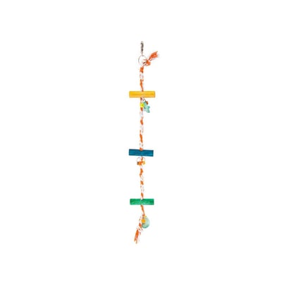 Brinquedo Kakatoo Bica Pedra Cipó Para Pássaros - Cores Sortidas - Tamanho M